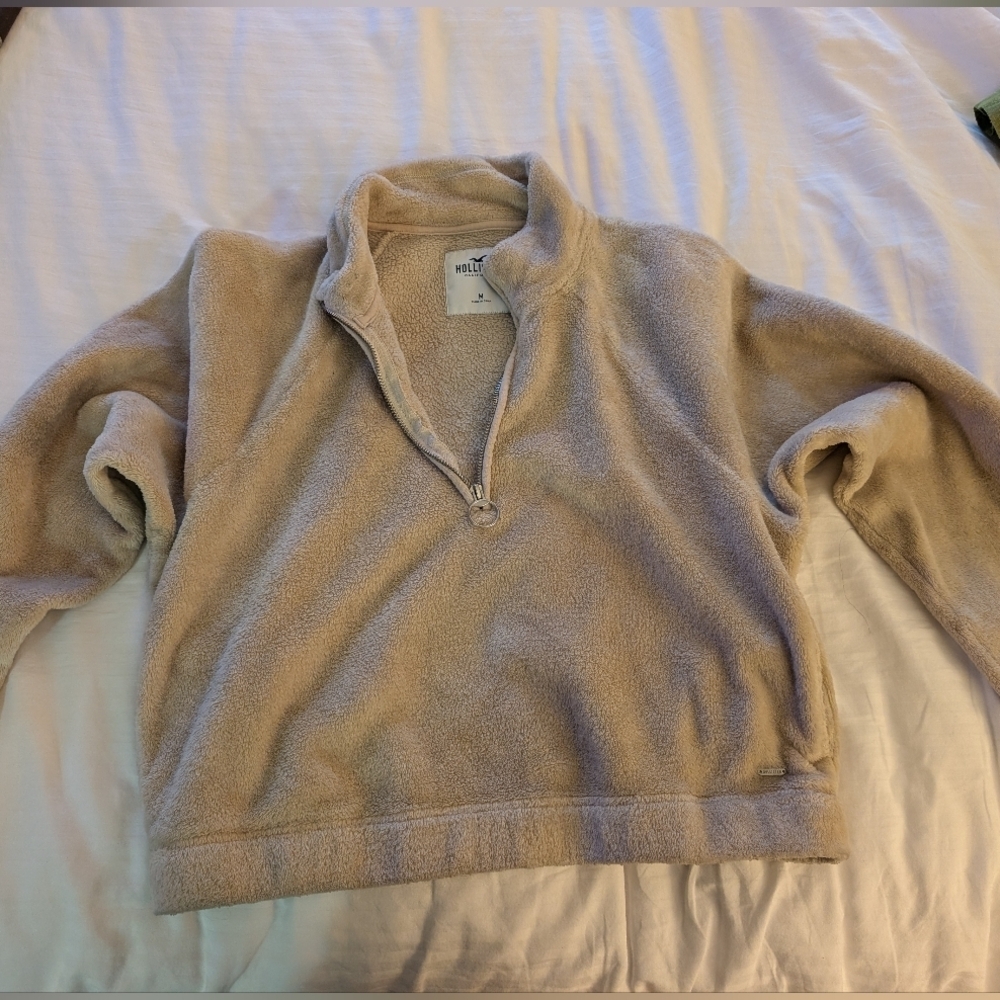 Hollister Fleece quarter zip womens sz M